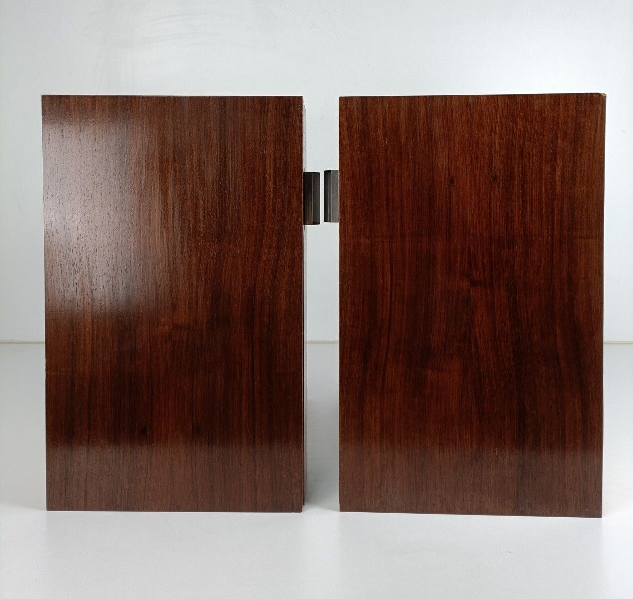 photo for sale Pair Couple Double Vintage Nightstands End Tables Mid Century Modern Wood Retro