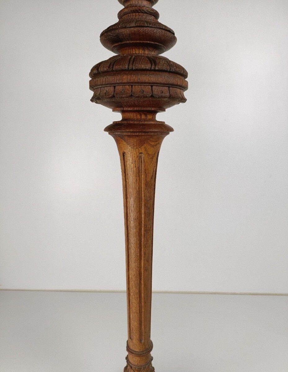Xl Vintage Hand Carved Wooden Pedestal Ornate Plant Bonsai Stand Side Table Barn photo 607.0