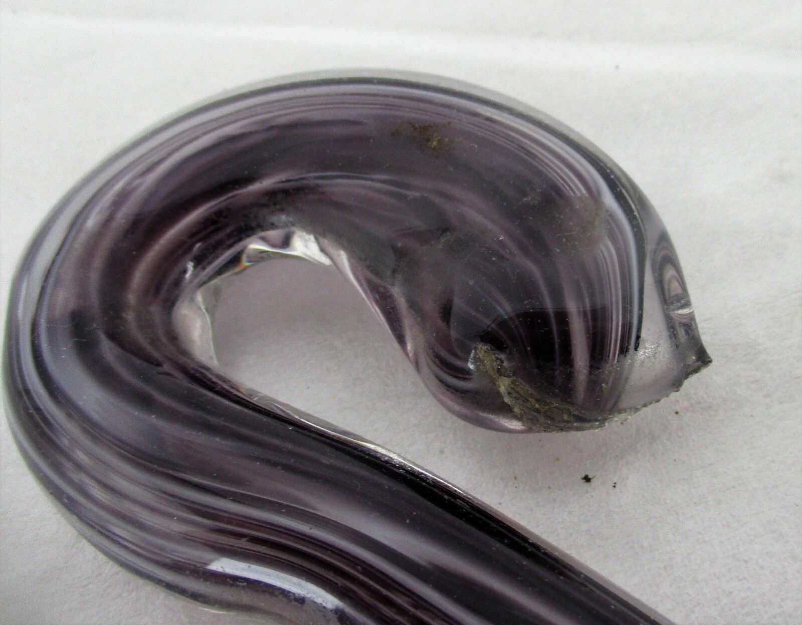 photo furniture Large Snake Purple Clear Figurine Murano Exotic Art Glass  Rare Italian Italy