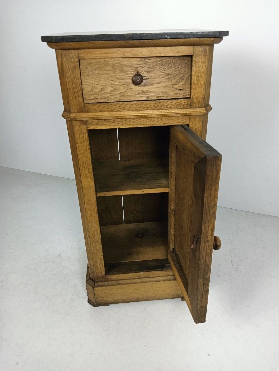 Antique Art Deco Art Nouveau Side Cabinet Table Nightstand End Table Wood Black photo furniture