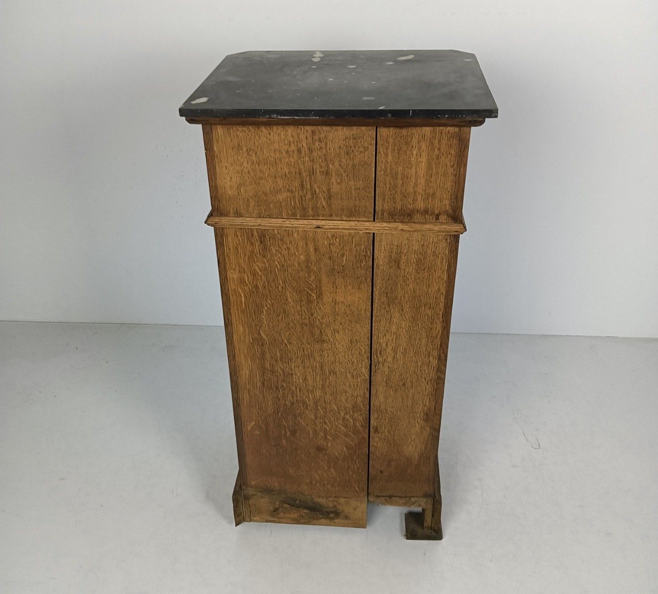 Antique Art Deco Art Nouveau Side Cabinet Table Nightstand End Table Wood Black photo vintage