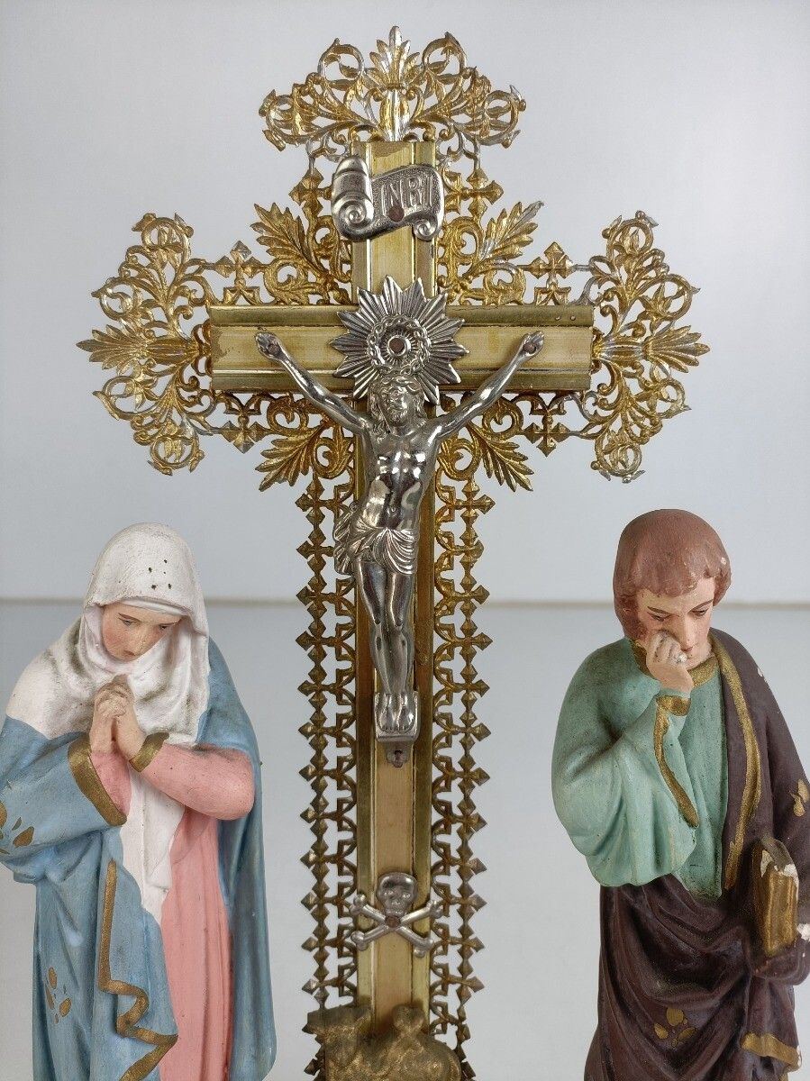 photo for sale Calvary Crucifix Christ Crucifixion Mary Magdalene St John Consummatum  Est Plas
