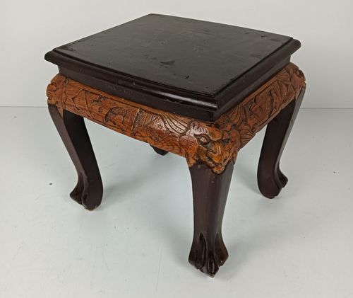 Hand Carved Wooden Chinese Hall Console Table Pedestal Bonsai Stand Low Dragon photo 202.0