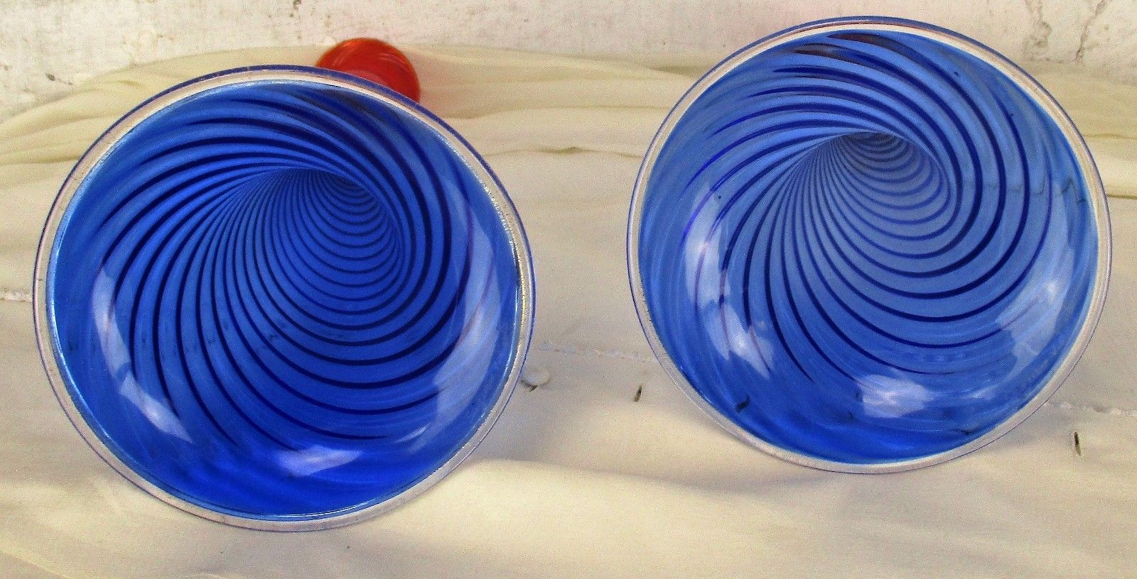 Pair Swirled Candlesticks Candle Holders Seguso For Vetri D'arte Art Glass  Htf photo vinterior
