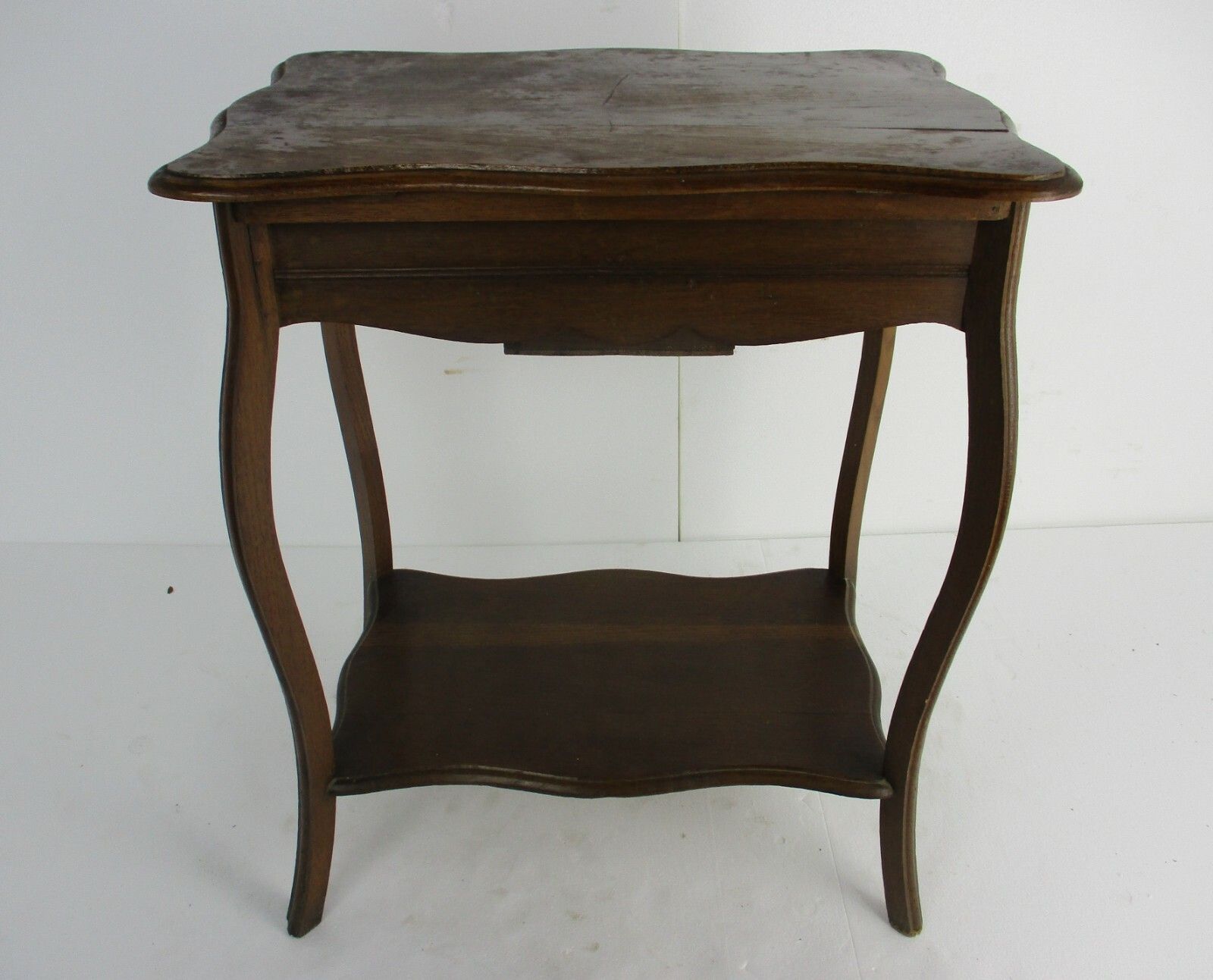 501.0 Antique Art Nouveau Wood Sewing Quilting Box Table Cabinet Two Tier  Gorgeous photo