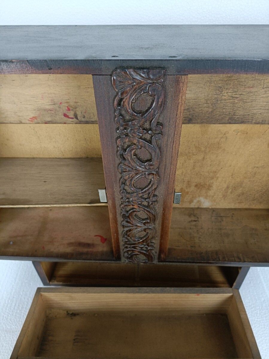 Art Deco Double Antique Medicine Apothecary Cabinet Brass Trim Kitchen Bathroom photo vintage