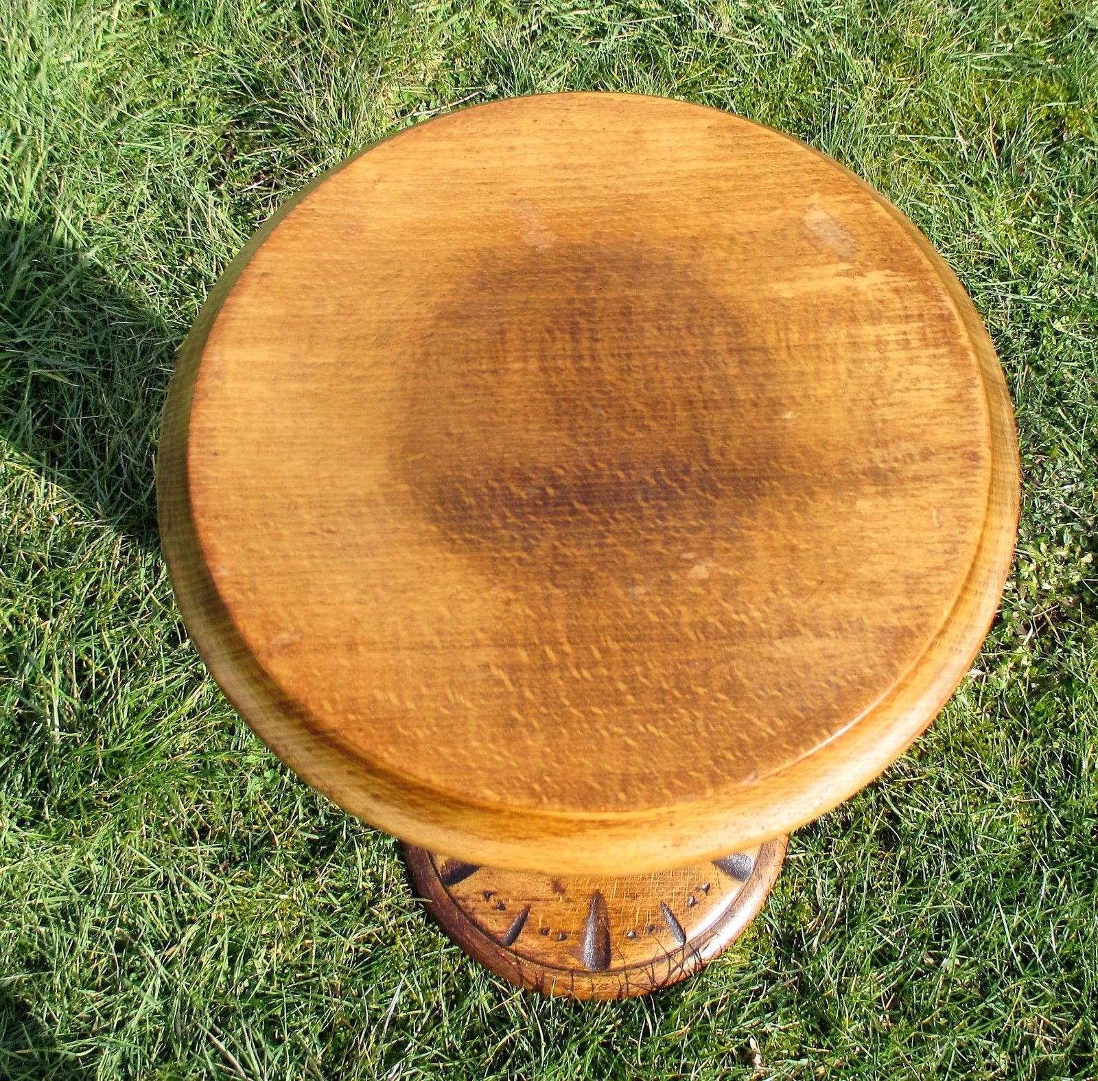 Gorgeous Ornate Carved Wood Pedestal Table Plant Stand Side Table 25.78" photo Furniture