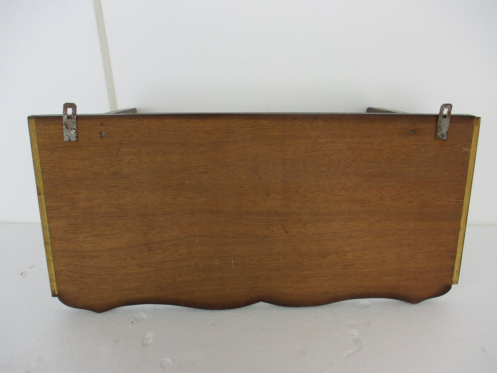 photo furniture Retro Funky Industrial Railway Wood Wall Shelf Coat Hat Rack  Brass Trims Mirror