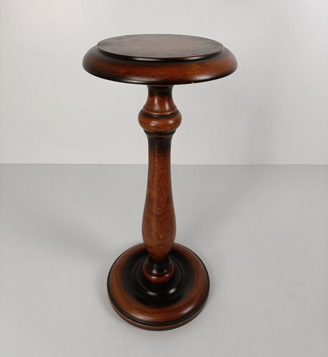 Vintage Pedestal Plant Stand Side Table Bonsai Table Cherry Wood Beautiful photo furniture
