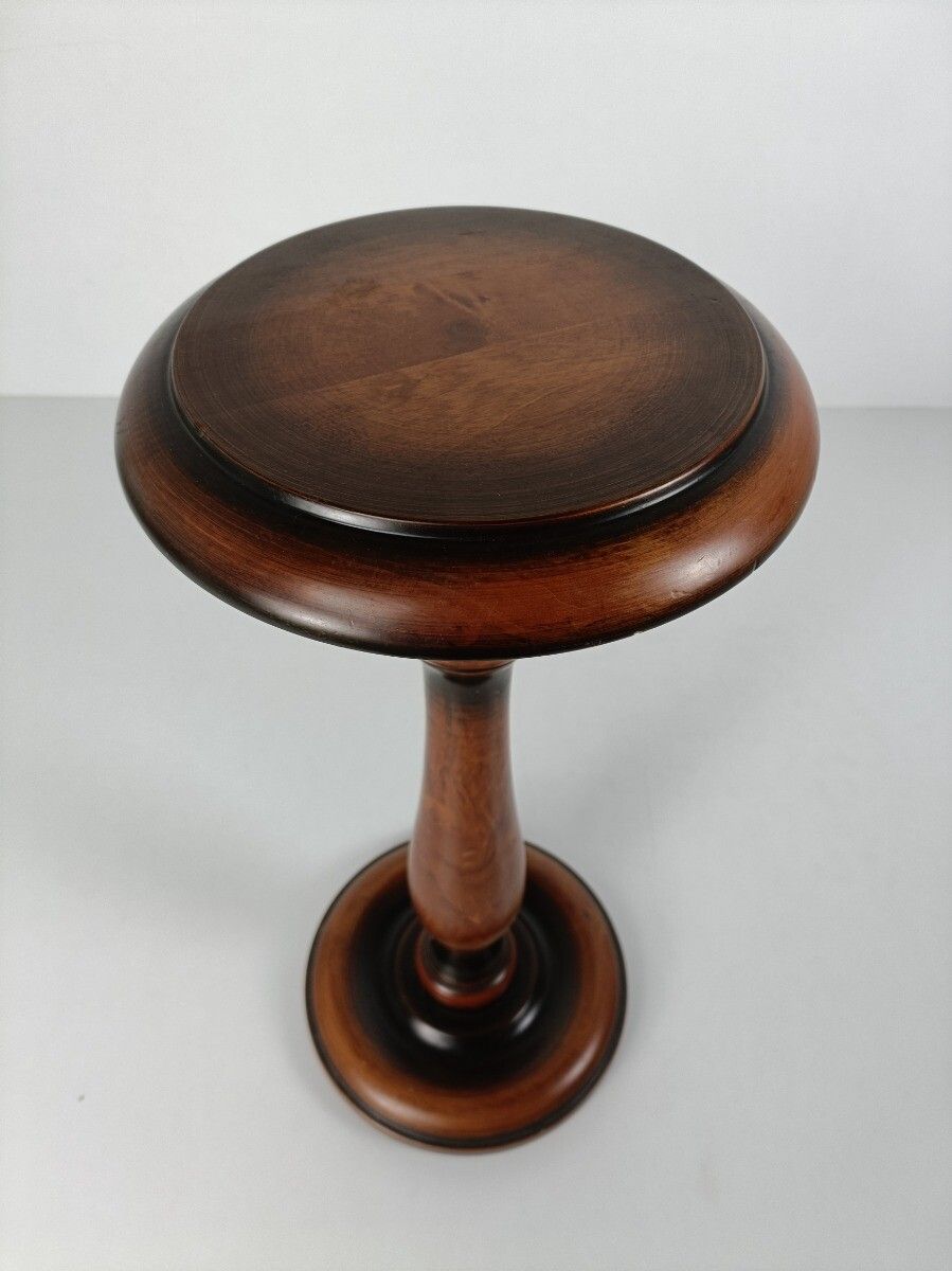 Vintage Pedestal Plant Stand Side Table Bonsai Table Cherry Wood Beautiful photo Furniture