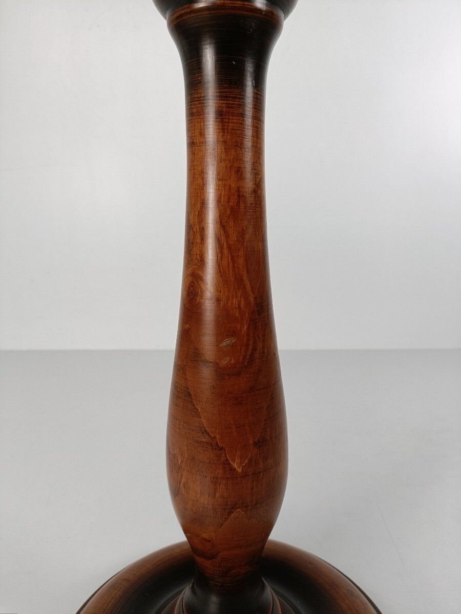 Vintage Pedestal Plant Stand Side Table Bonsai Table Cherry Wood Beautiful photo 244.0