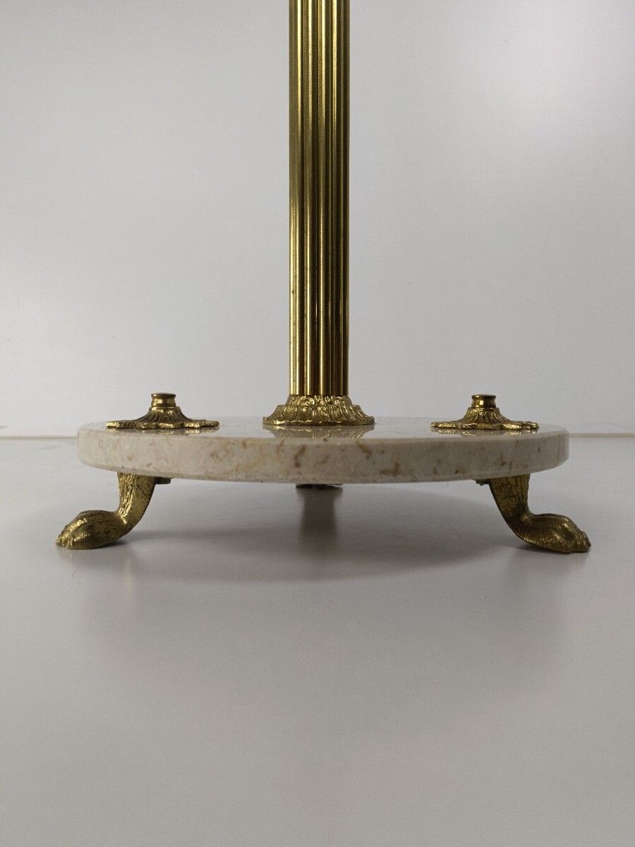 Mid Century Modern Cast Brass Hall Tree Coat Hat Rack Marble Base Eyecatcher Lio photo Furniture