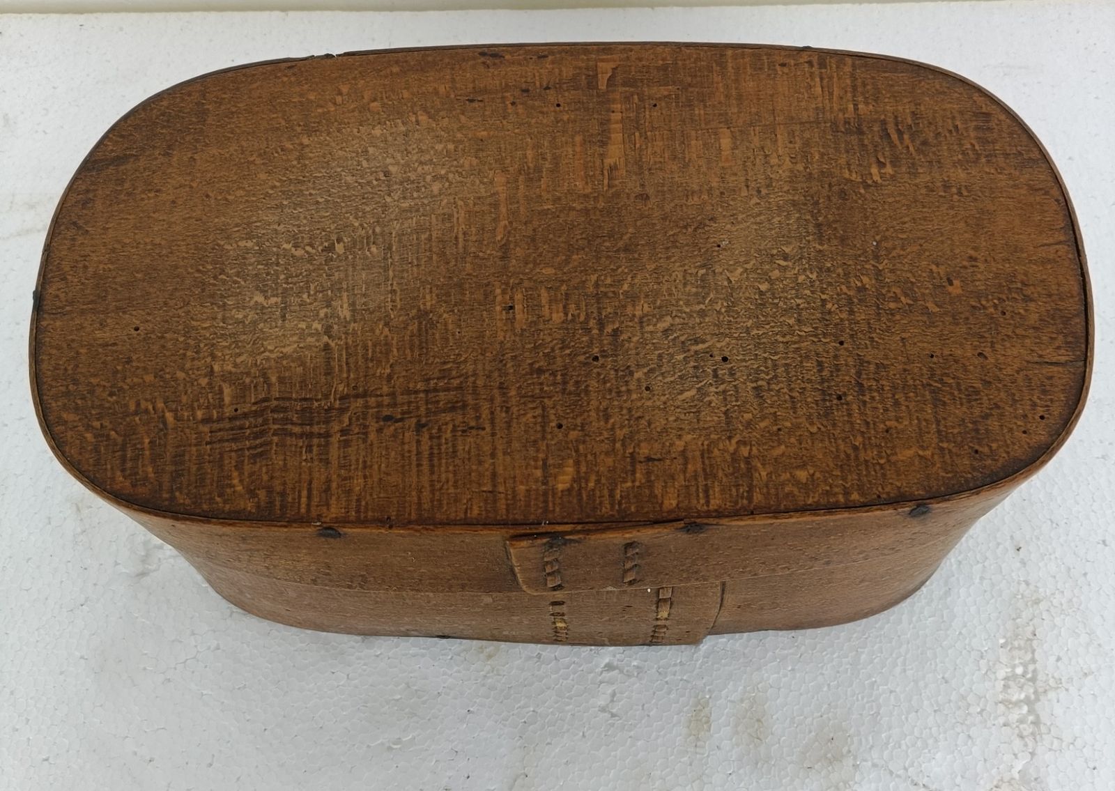 Antique Oval Wooden Cheese Box Bent Wood Primitive Htf Art Nouveau photo furniture