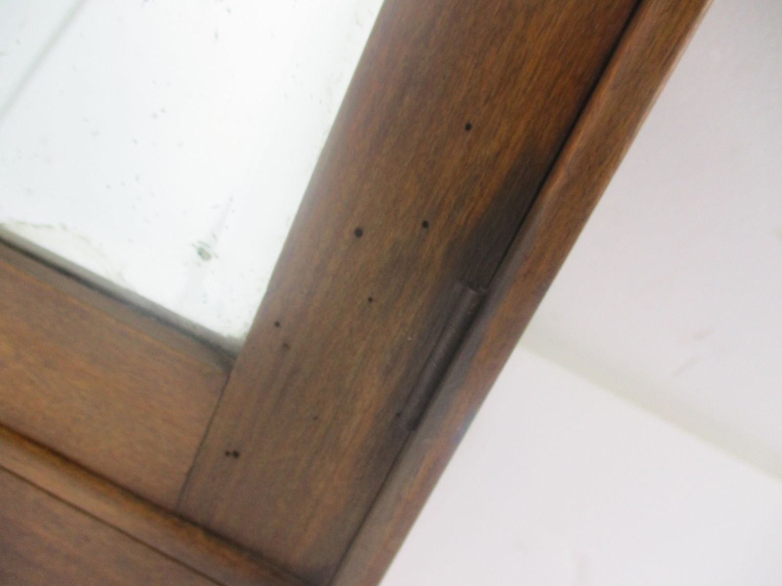 Small Kitchen Medicine Apothecary Bathroom Cabinet Carved Wood Beveled Glass Lov photo vinterior