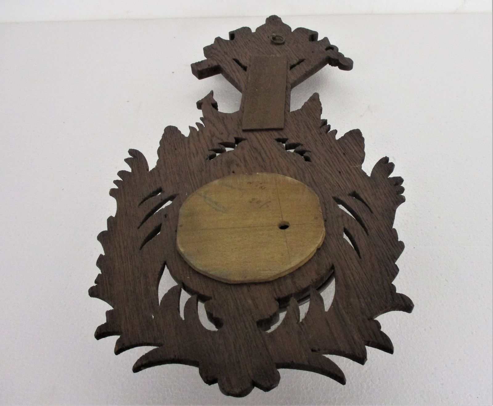 Hand Carved Wood Barometer Thermometer Weather Station French photo 202.0