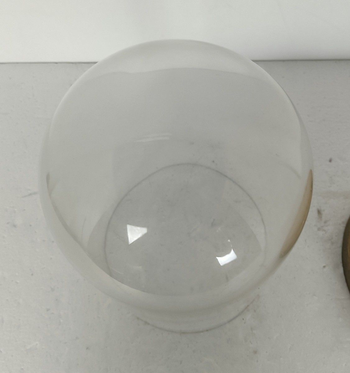 Small Antique Round Hand Blown Glass Dome Globe Steampunk Display Clock 11.88" photo for sale