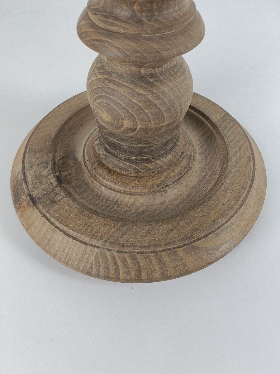 Barley Twist Pedestal Side Table Plant Stand Hand Carved Wood Vintage Barn Style photo 384.0