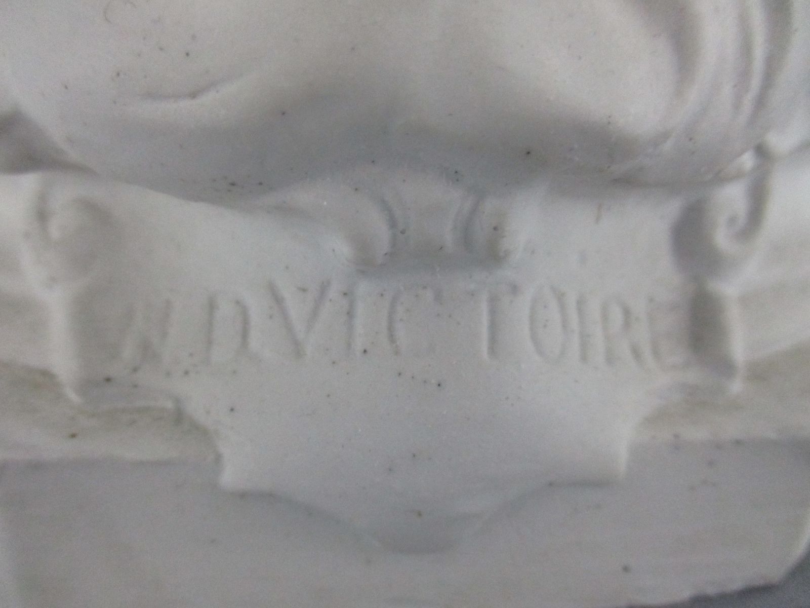 French Antique 1900 Bisque Statue Virgin Mary Our Lady Victoire Madonna Infant J photo furniture