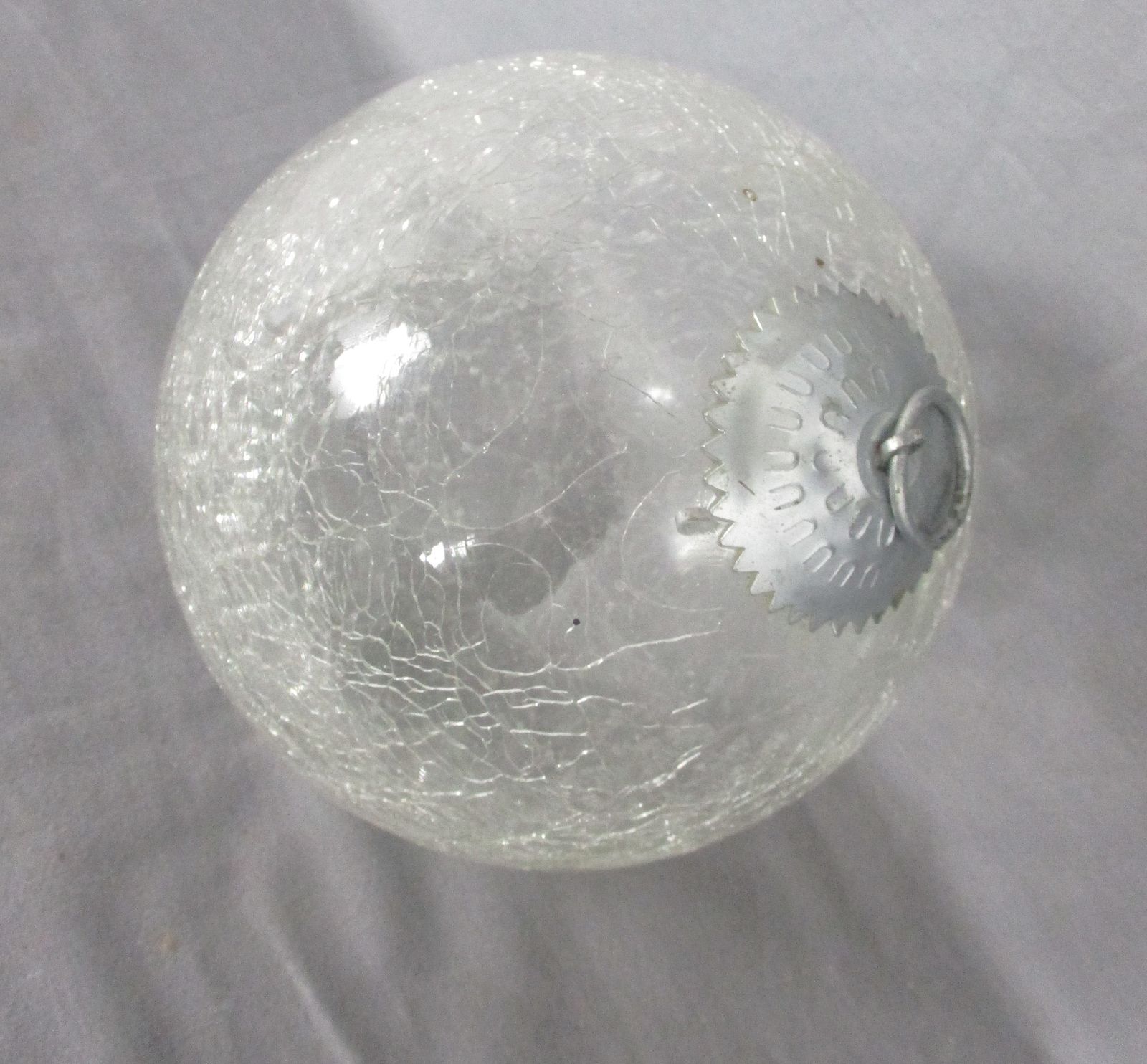 Antique Witch Witches Oval Ball Clear Crackled Glass Ornate Protection photo furniture