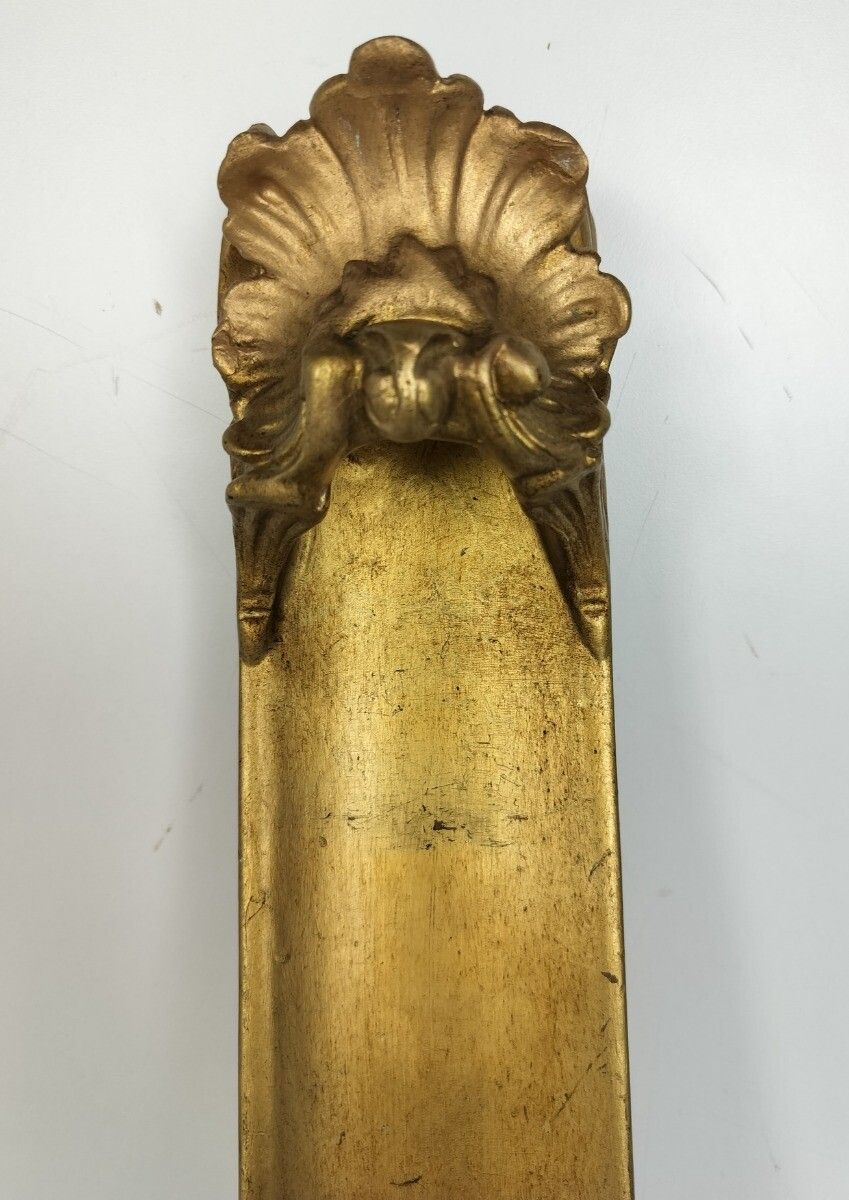 photo for sale Small Ornate Wall Mounted Console Shelf Gold Plaster Hollywood Regency Corbel