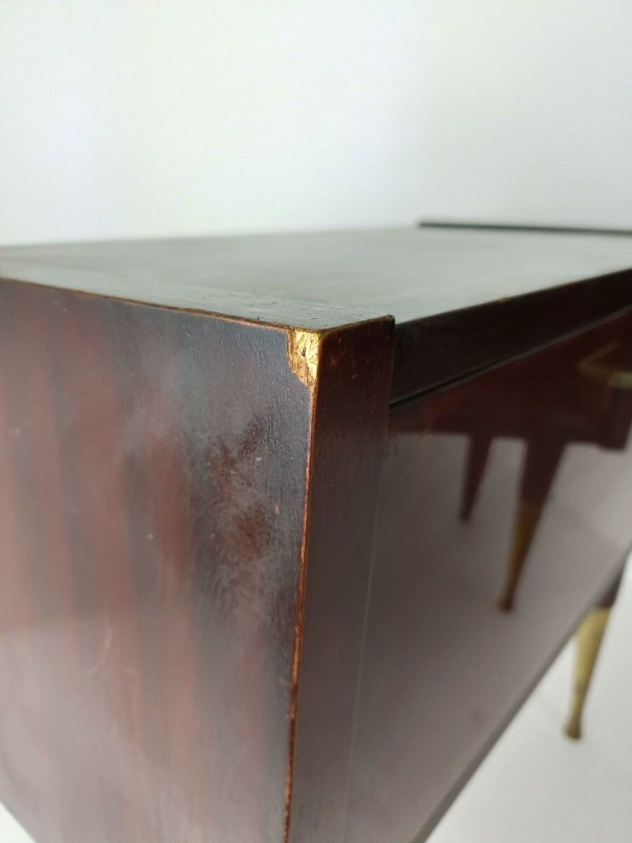 Pair Couple Vintage Nightstands End Tables Mid Century Modern Wood Retro Wow Lac photo vintage