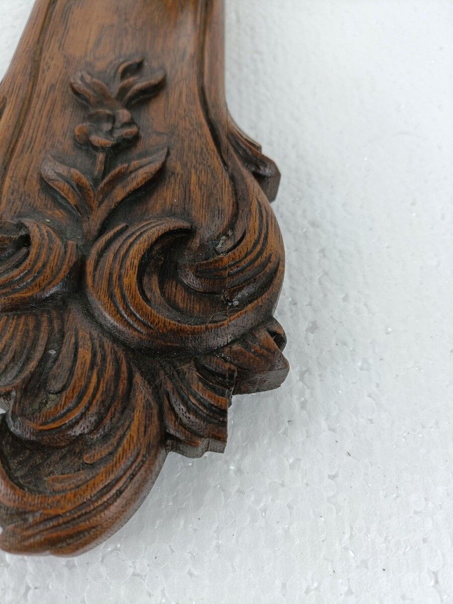 photo furniture Large Hanging Crucifix Cross French Ornate Hand Carved Wood Brass Corpus