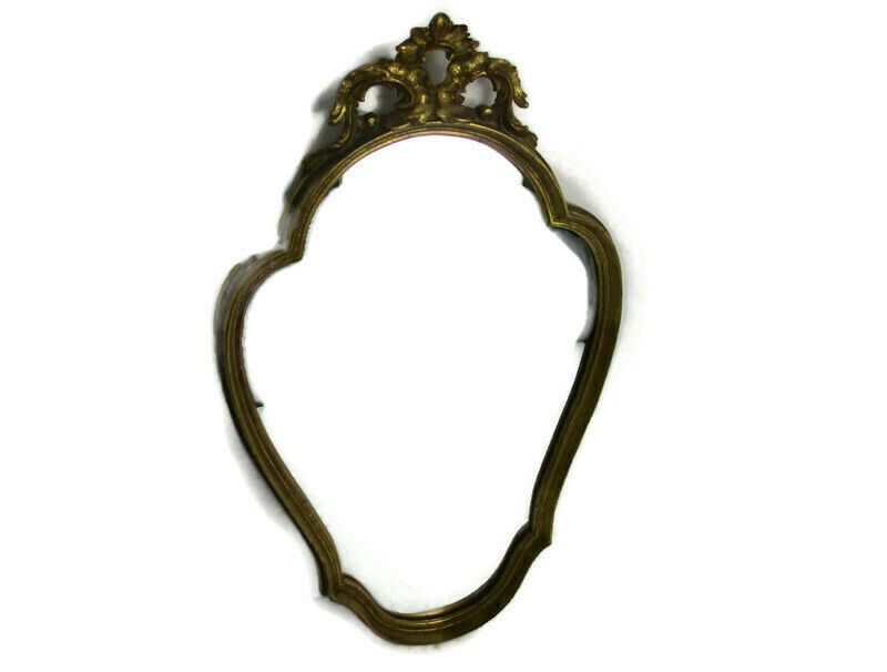 Maison Deknudt Ornate Mirror Resin Gold Gilded Ornate Hollywood Regency Rococo