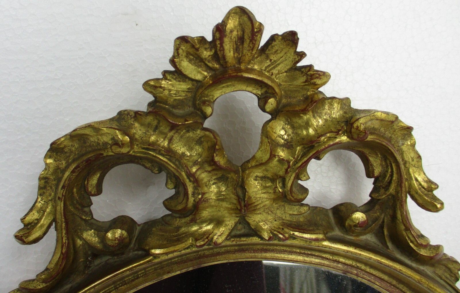 Maison Deknudt Ornate Mirror Resin Gold Gilded Ornate Hollywood Regency Rococo photo for sale