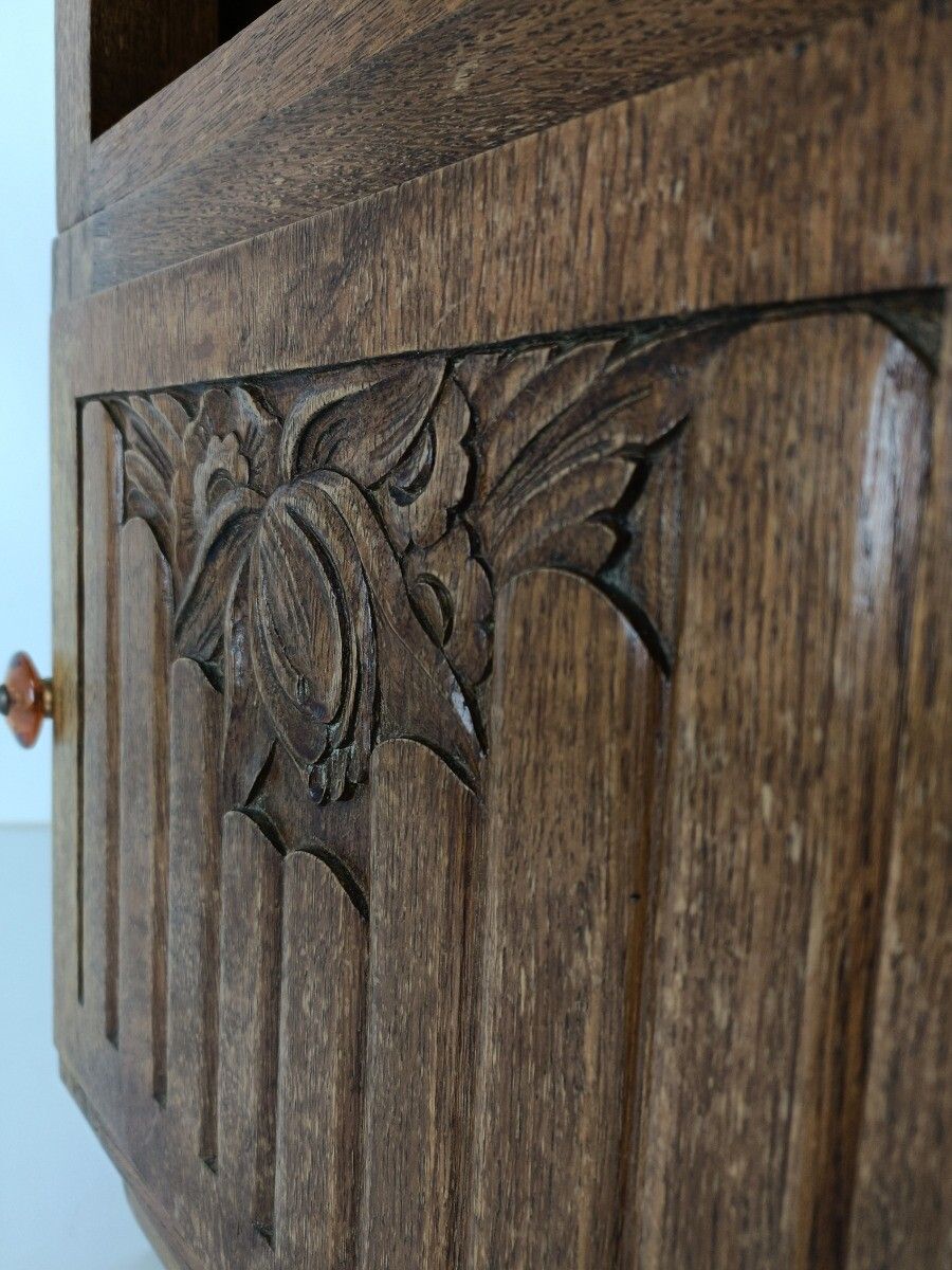 photo for sale Antique Art Deco Art Nouveau  Marble Top Side Cabinet End Table Nightstand  Barn