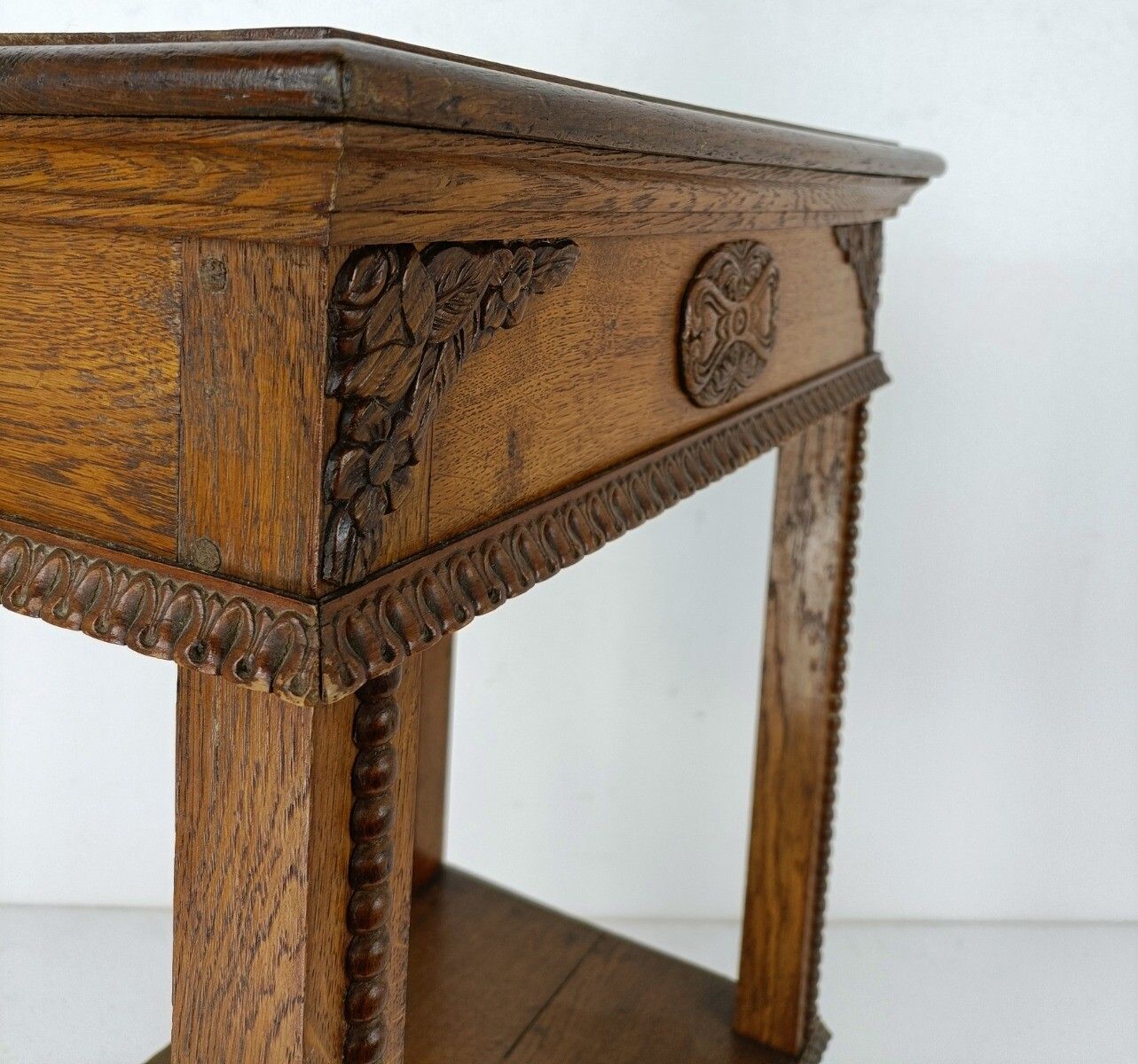 Antique Side Occasional Table Two Tier Hobnails Rare Gorgeous France photo buy