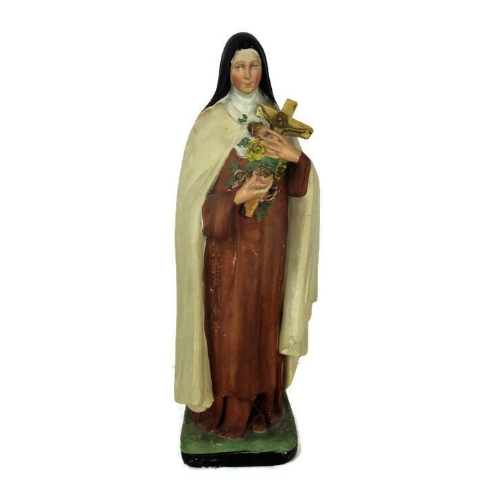 Large  Statue Plaster St Therese Lisieux Little Flower Of Jesus  Chapel 21.65"