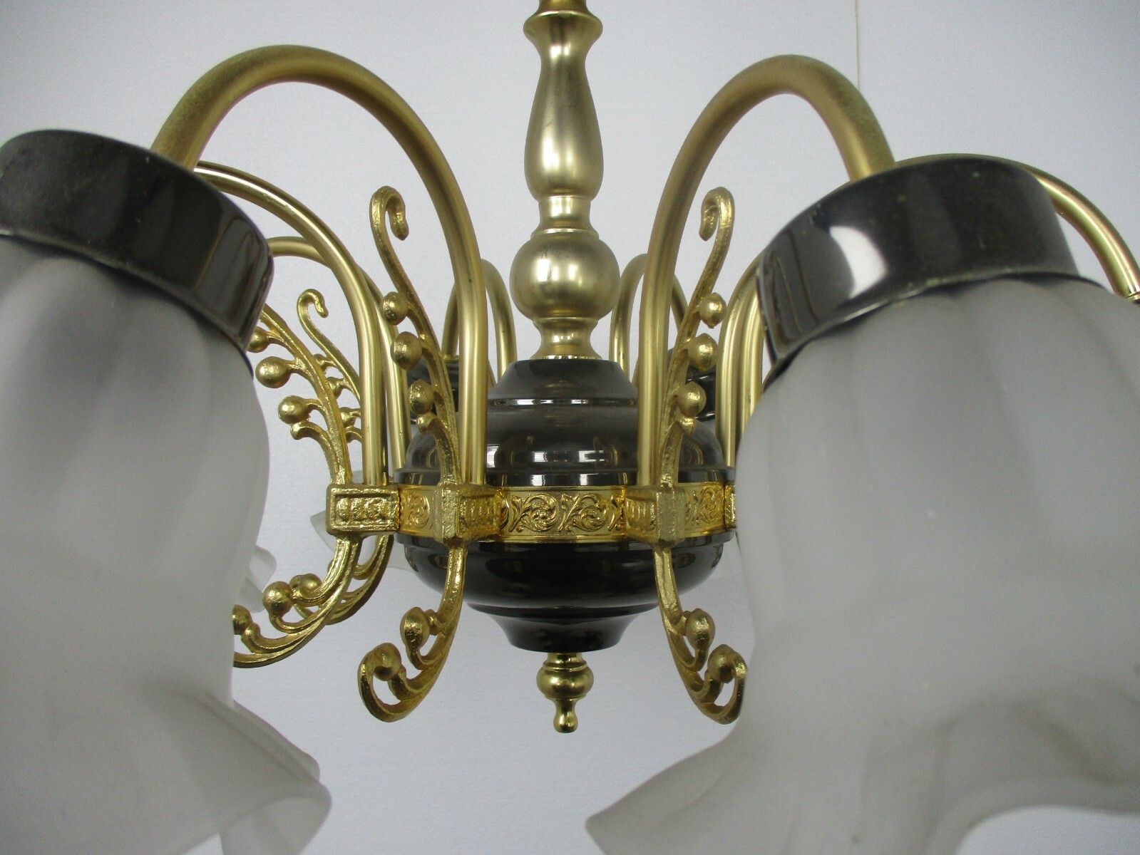 8 Arm Lights Chandelier Revival French Empire Style Brass Tulip Shades Lovely photo buy