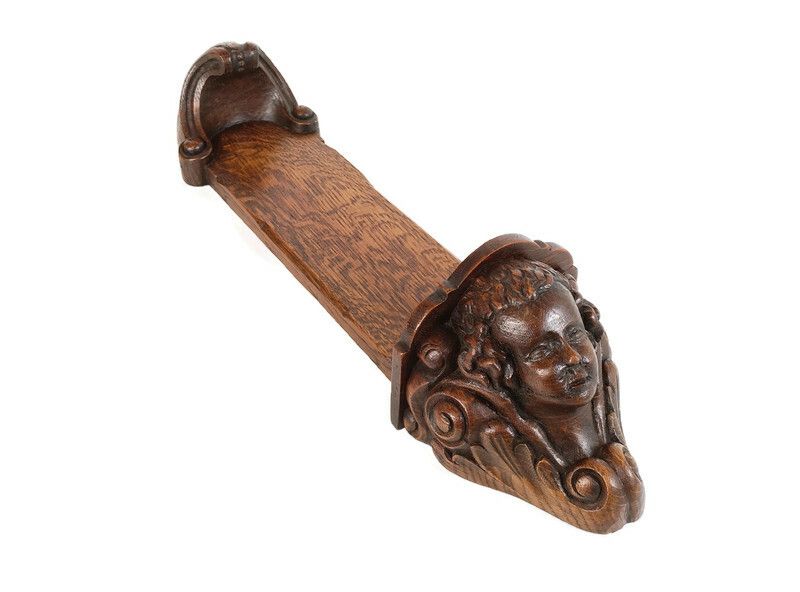 Gorgeous Small Wall Hanging Mounted Console Table Angel Putti Hand Carved Wood