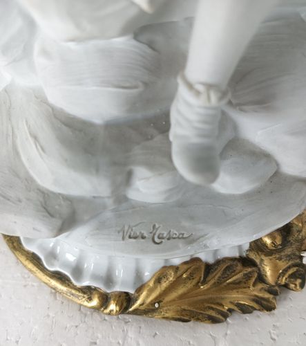 photo for sale Vintage Figurine Porcelain Vier Tosca Signed Marked Capodimonte Boy And Girl Lov