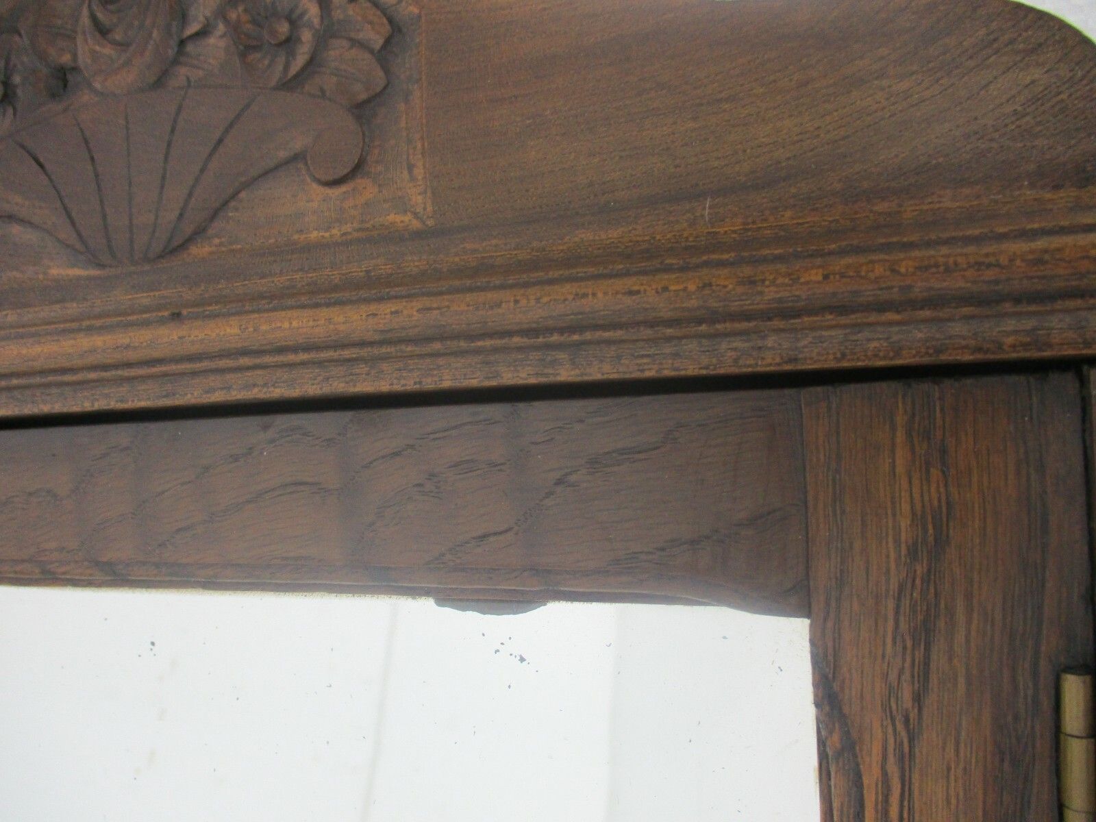 Apothecary Bathroom Medicine Kitchen Cabinet  Ornate Carved Wood Beveled Glass photo vinterior