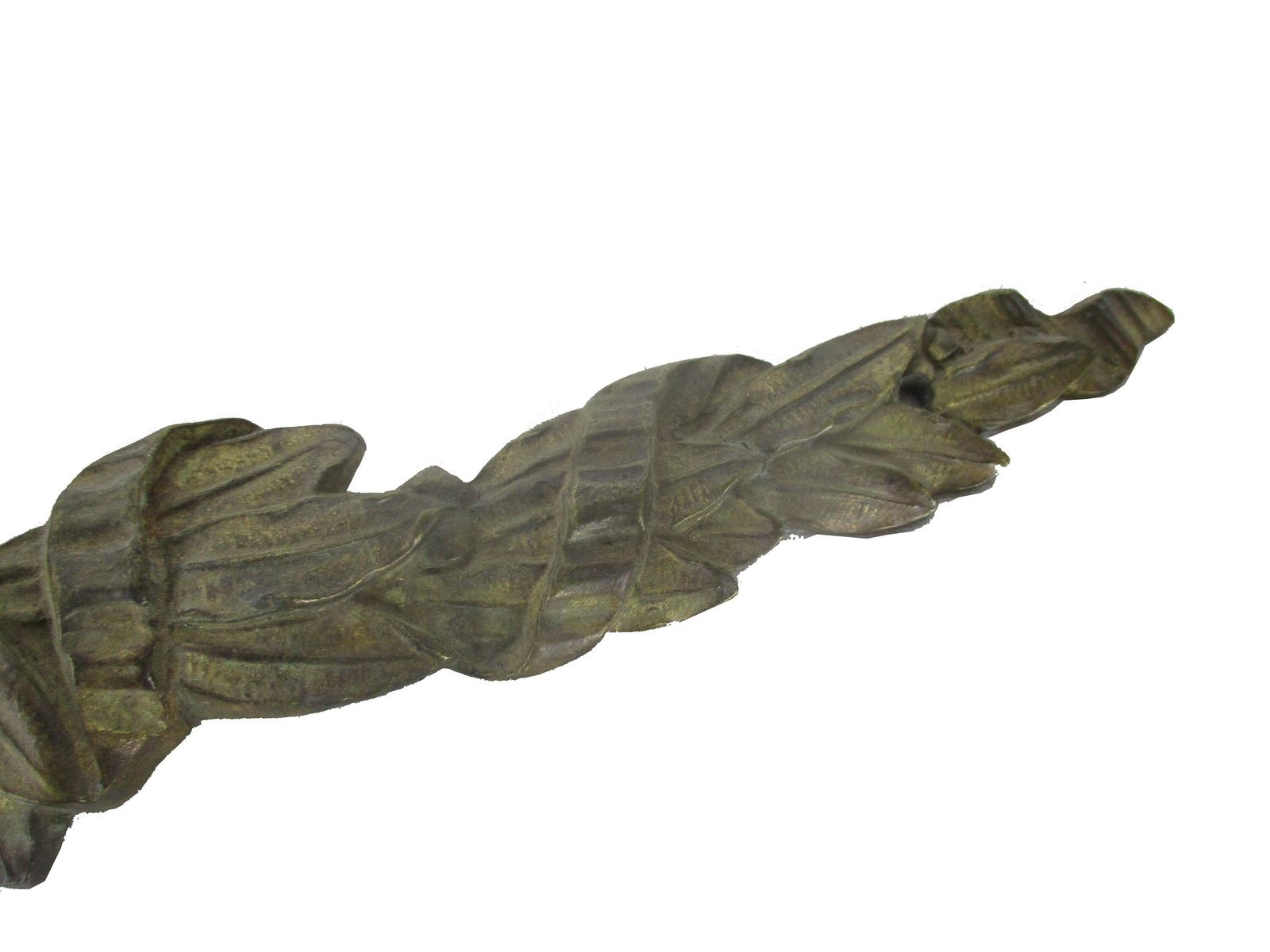 Large Antique Brass Rim Leafs Ornate Reclaimed Hardware Architectural Salvage photo for sale
