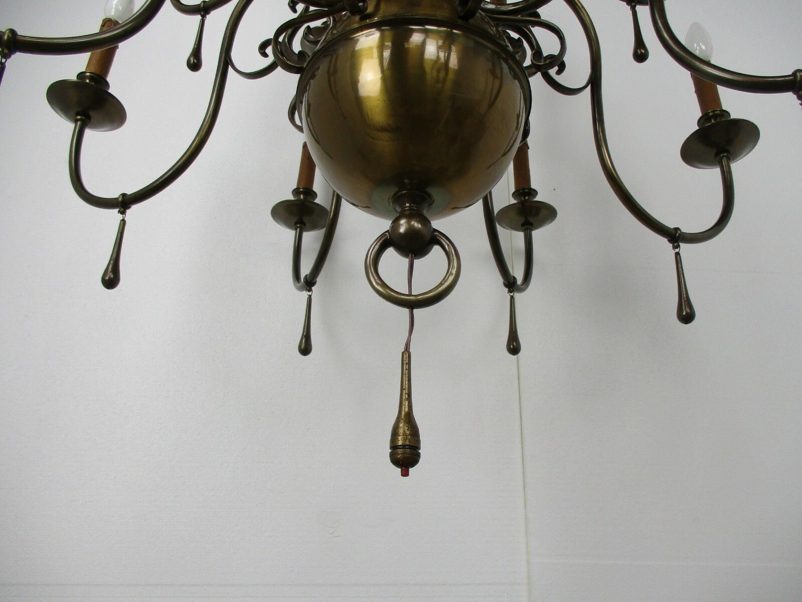 Huge Flemish Double 16 Arms Castle Chandelier Bronze Gilded With Butler Bell Wow photo Lighting