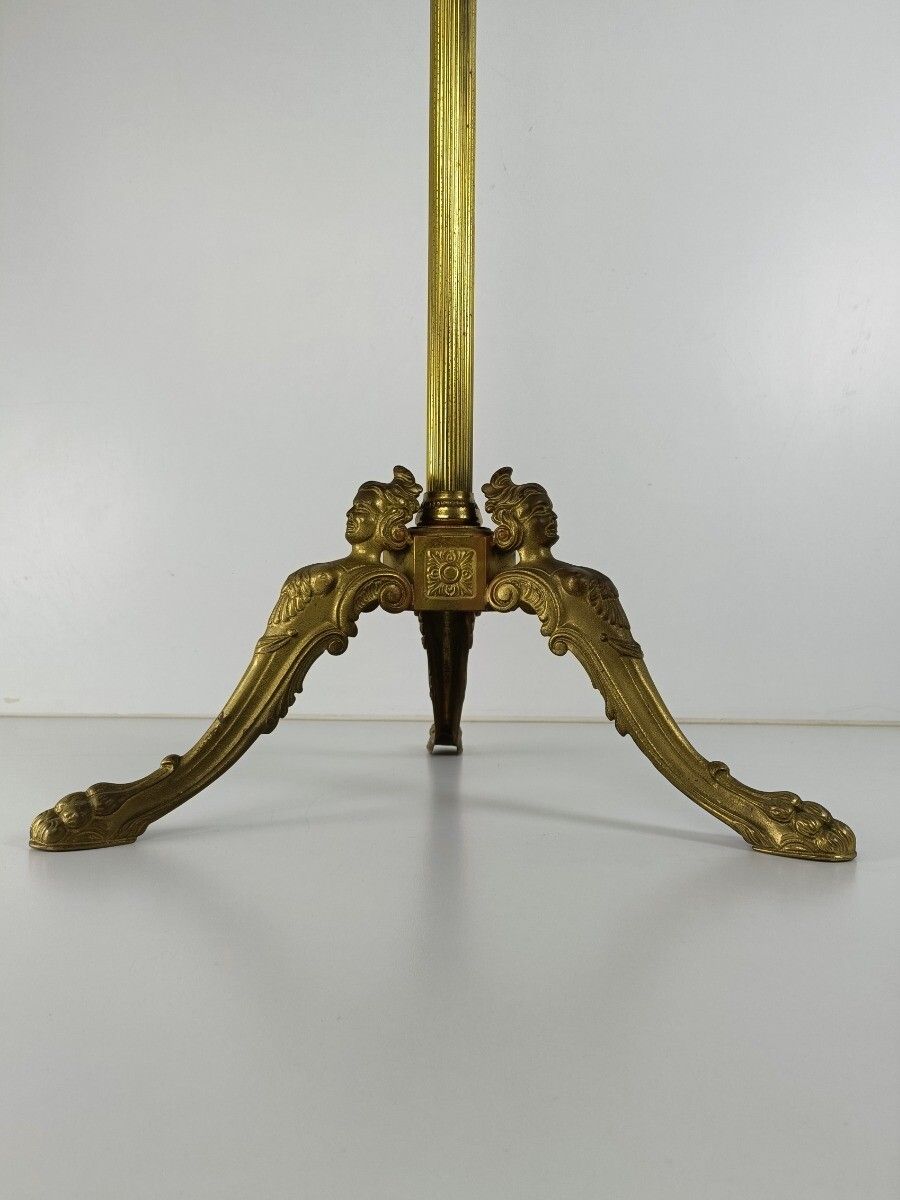 Mid Century Modern  Ornate  Brass Hall Tree Floor Coat Hat Rack Eyecatcher Italy photo for sale