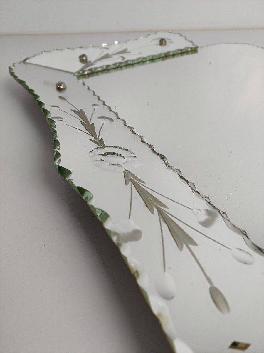 photo furniture Large Art Deco Nouveau Wall Hanging Ornate Mirror Vanity Cut To Clear Glass Wow