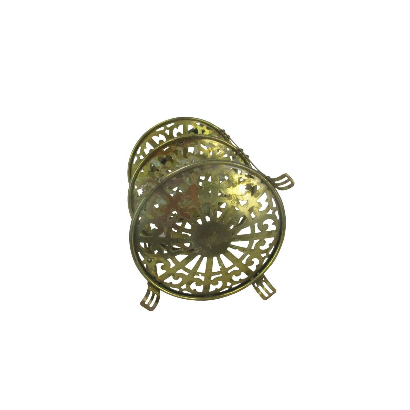 Art Nouveau 3 Tier Wedding Cake Stand Manning Quality Bowman Meriden Brass Wow photo buy