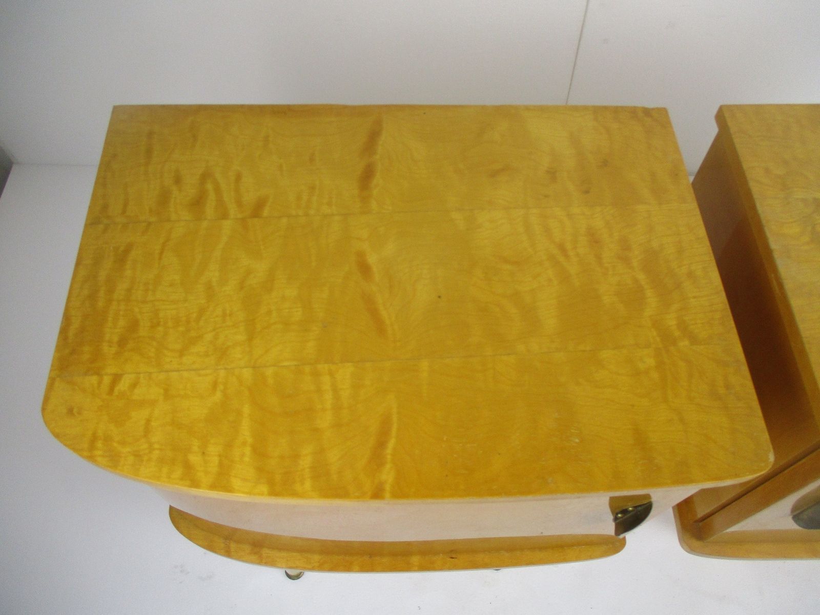 Vintage Nightstands End Tables Mid Century Modern Wood Retro Wow Pair Couple Dou photo Furniture