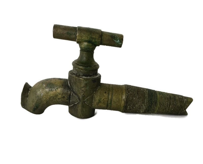Antique Faucet Tap Architectural Industrial Barn Country Farmhouse Sink Reclaime
