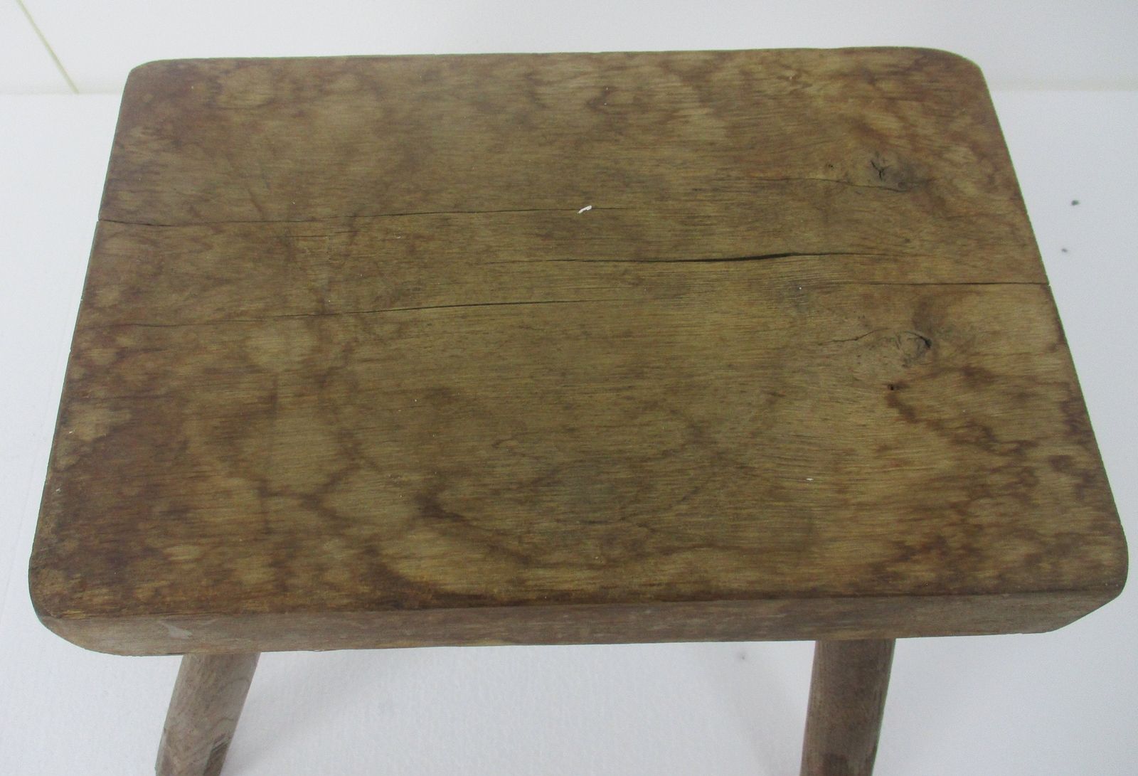 Funky Hand Carved Wood Milking Stool Pedestal Table Pedestal Barn Style Antique photo Furniture