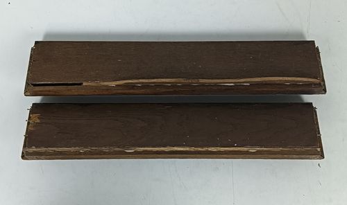 Pair Of Wooden Ornate Reclaimed Cabinet Drawer Panels Figurine Heads Gothic Styl photo for sale