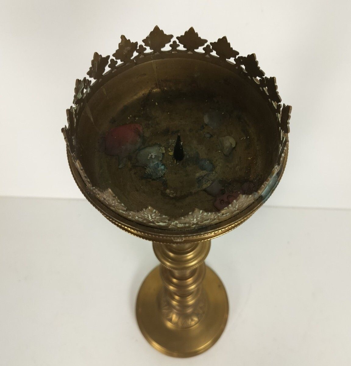 photo furniture Gothic Antique Candle Holder Candle Stick Church Chapel Altar Monastery Brass  W