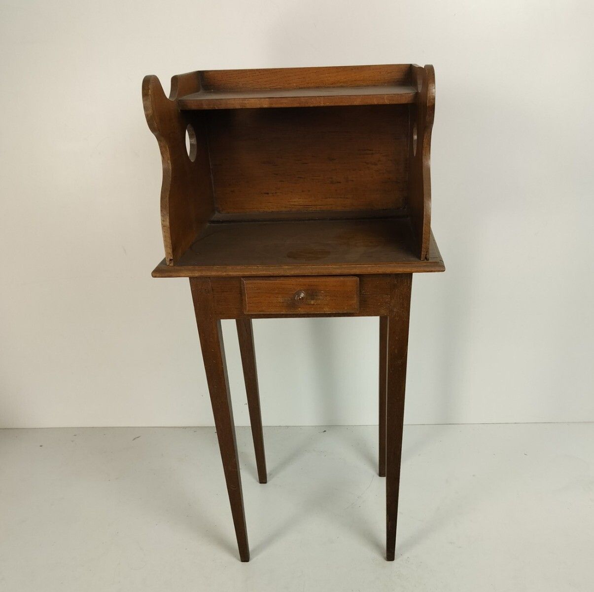Antique Farmhouse Style Cabinet With Drawer Wood Hallway Desk Table Barn Country photo 323.0