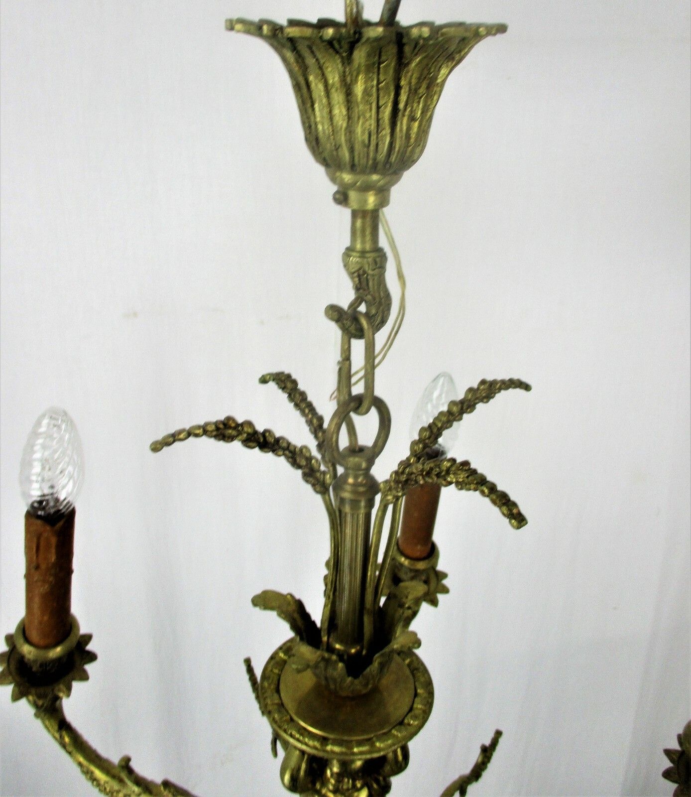 Stunning Chandelier 5 Lights Arms Putti  Hollywood Regency Era Maison Jansen photo 705.0
