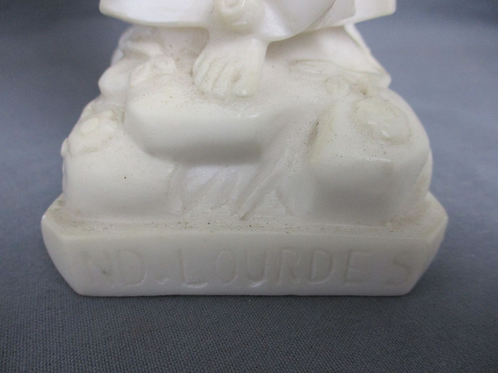 French Statue Virgin Mary Notre Dame De Lourdes Madonna Resin 11.61" photo for sale