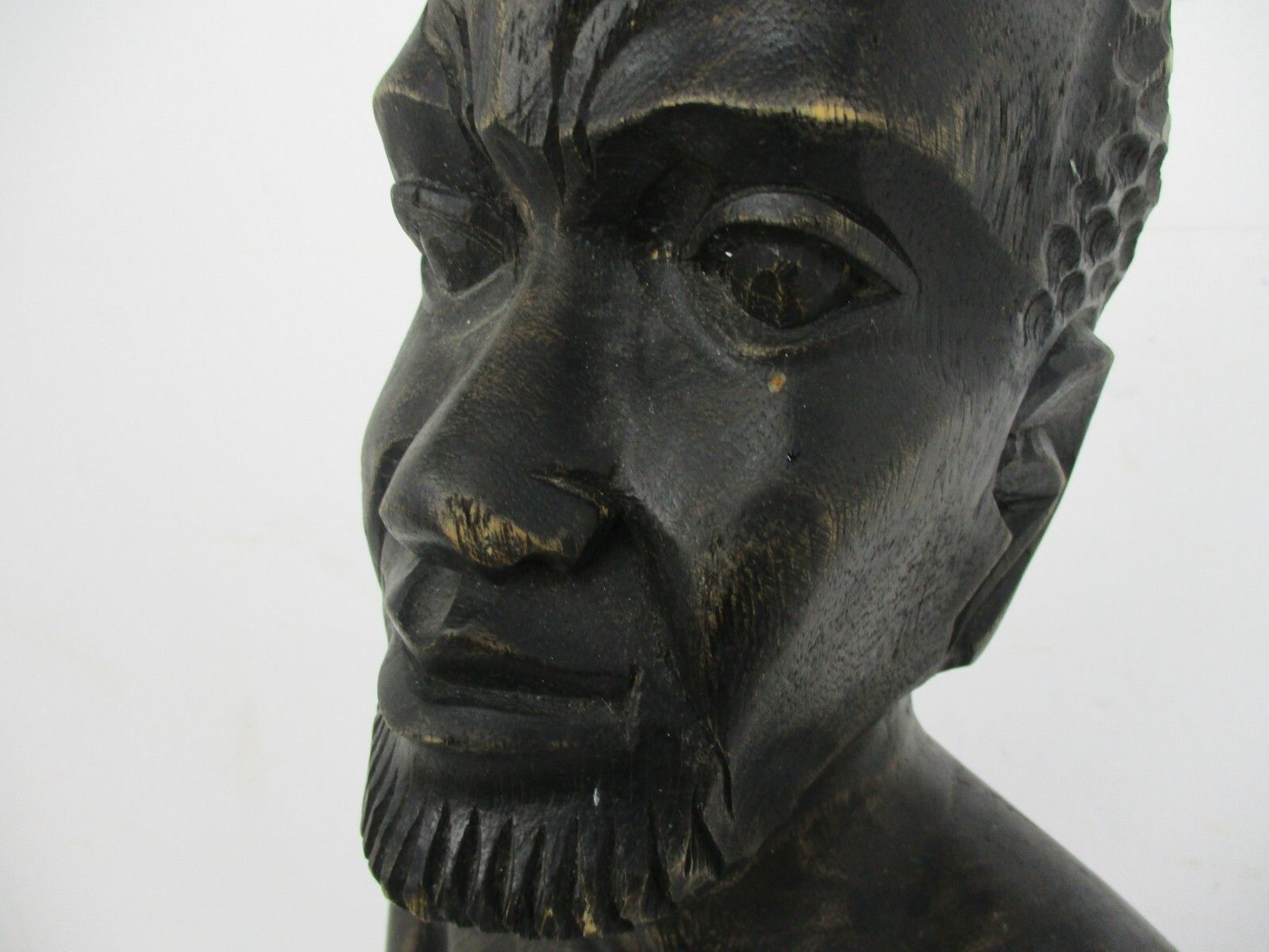 Large Hand Carved Wooden Statue Figurine African Tribal Man 41.73" photo 427.0