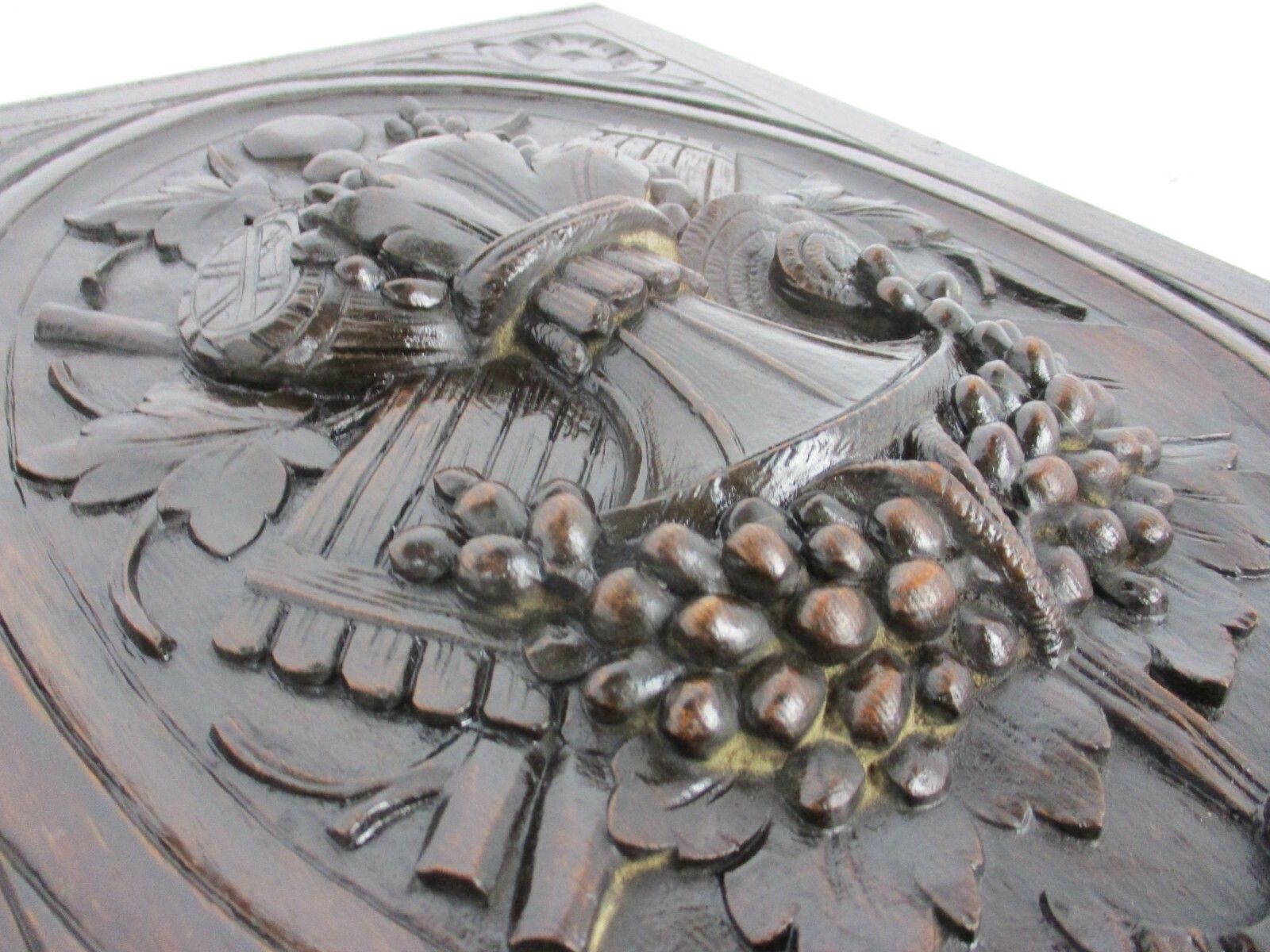 Antique Hand Carved Medallion Door Panel Flower Basket Reclaimed Architectural photo Home Fixtures